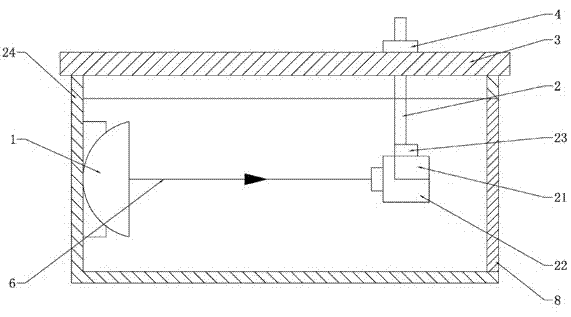 Underwater effective working distance detecting platform of deep sea lighting device