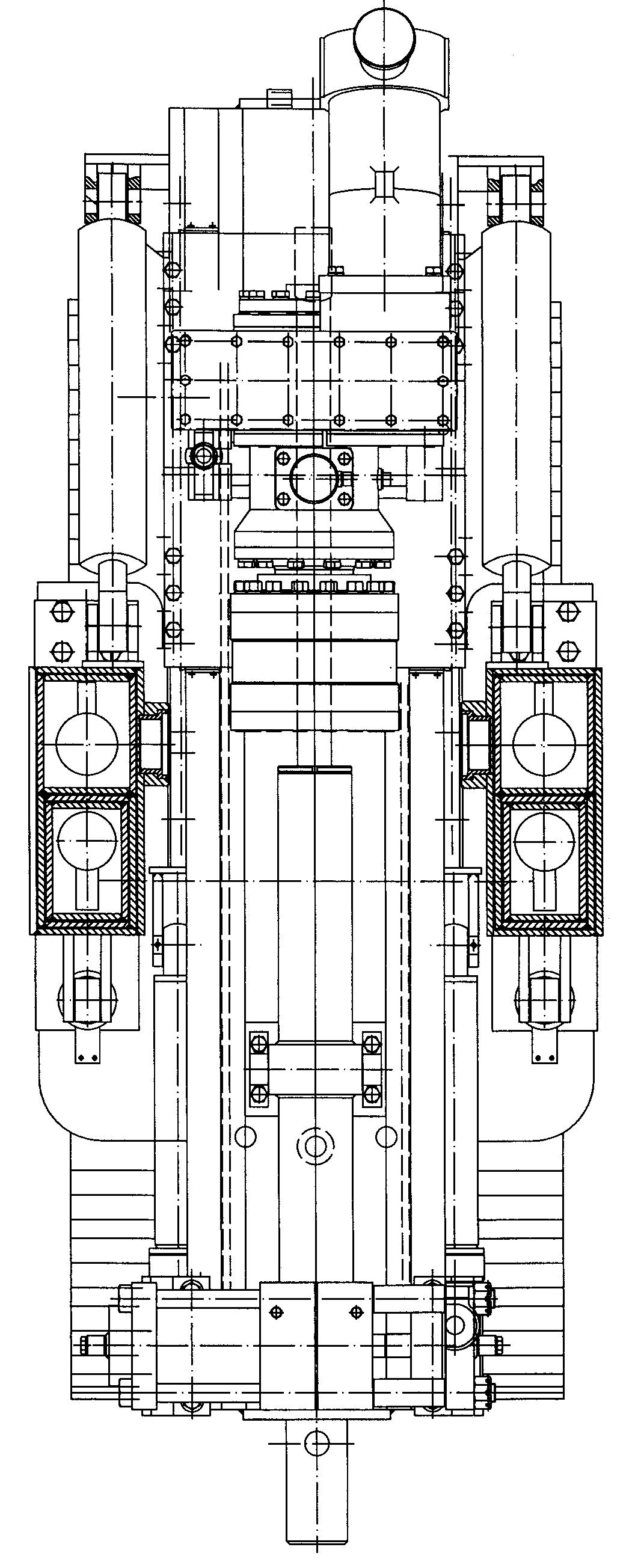 Mineral deep hole drilling carriage unit