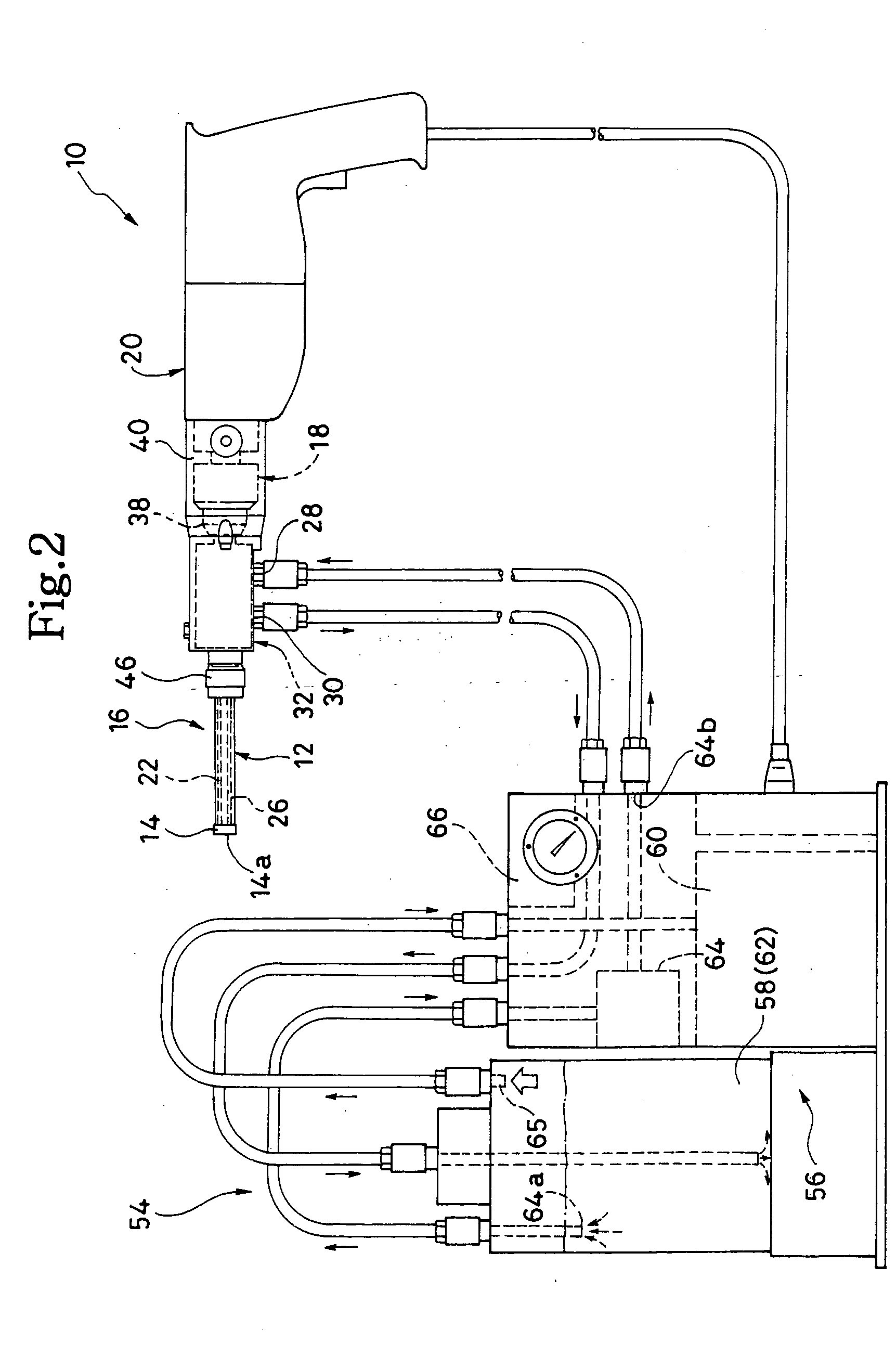 Non-core type bit, non-core drill apparatus, and method of supplying cooling water thereto