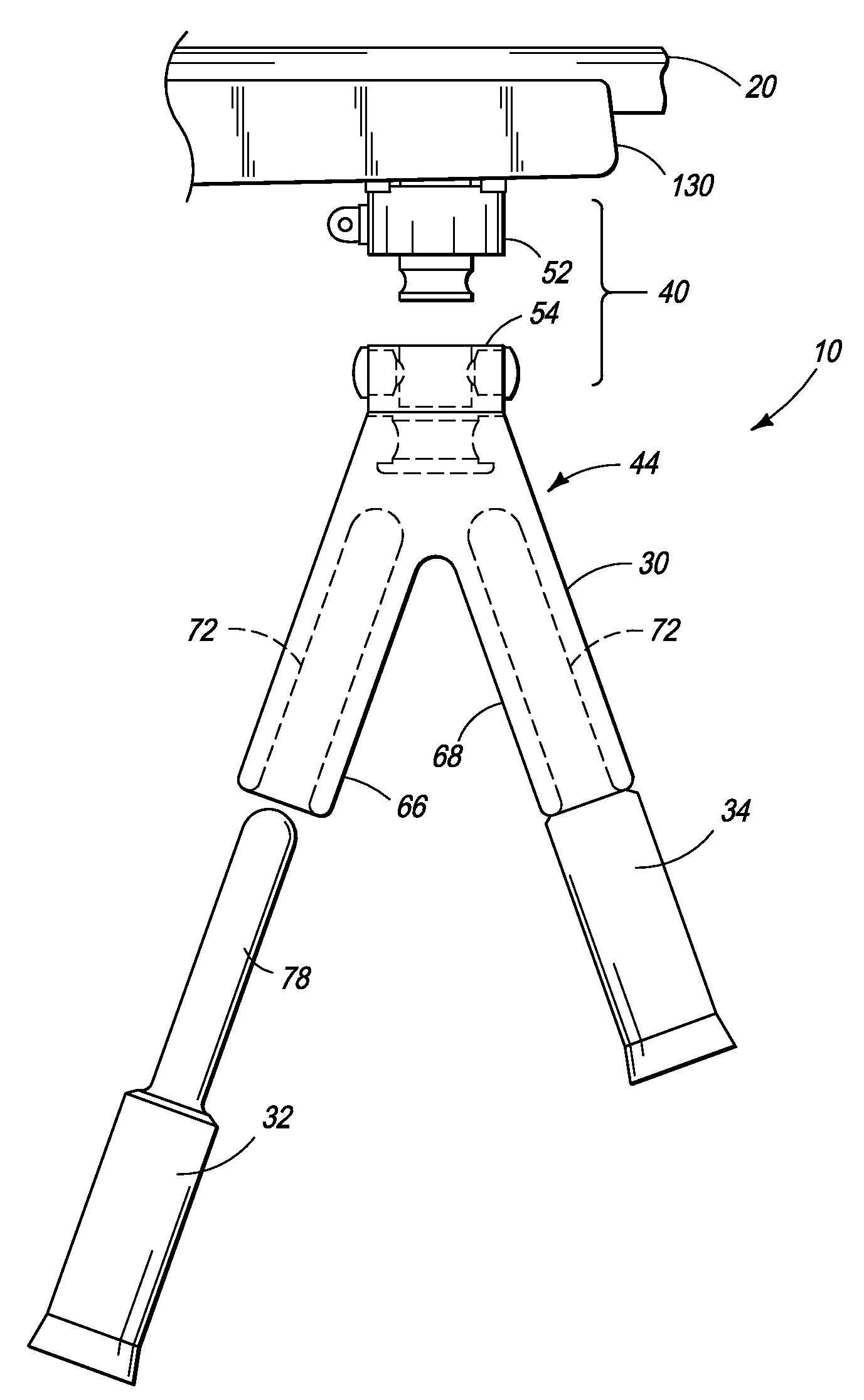 Flexible supports for rifles, spotting scopes, and the like