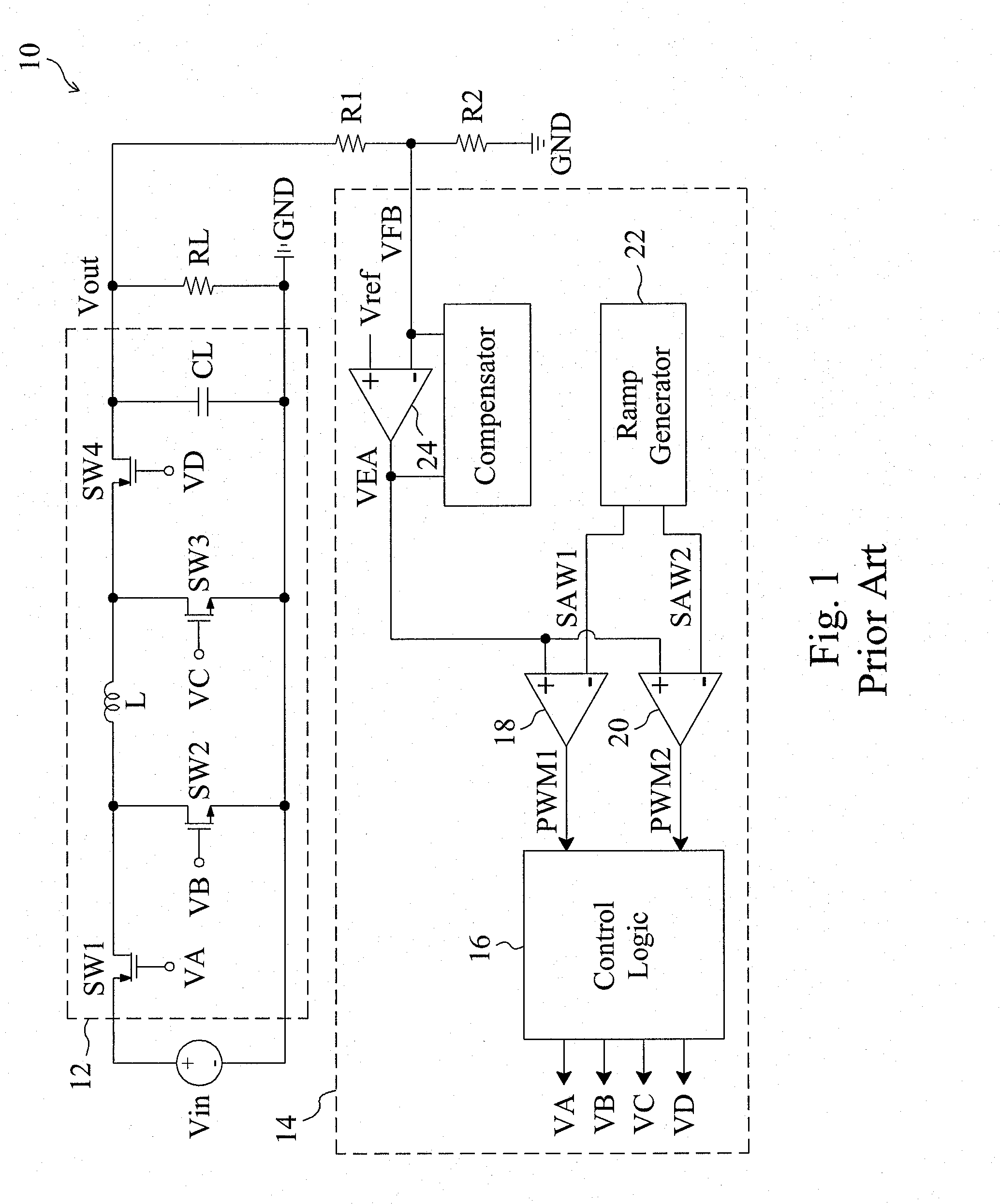 High efficiency buck-boost power converter