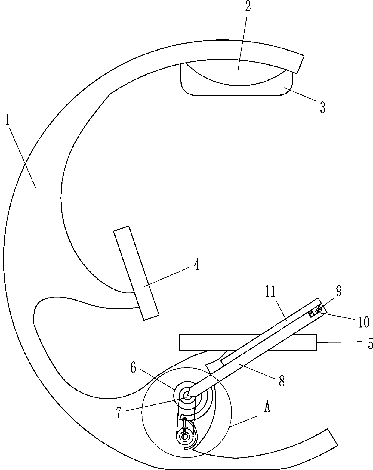 A treatment chair convenient for auscultation by pediatricians