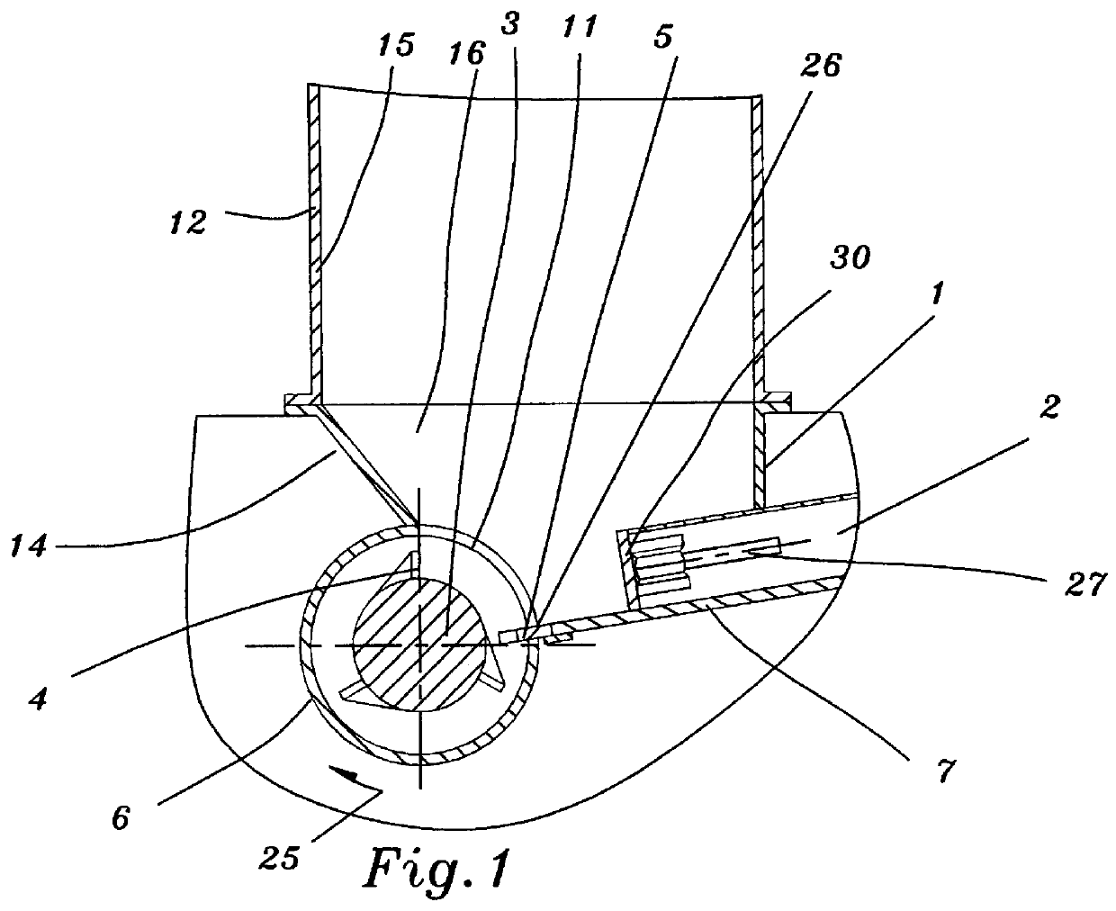 Processing device for crushing, conveying and plastifying thermoplastic synthetic material