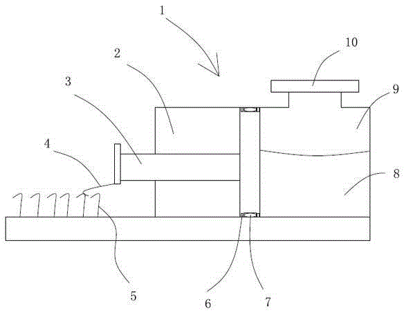 Lung tissue single-channel fixing instrument