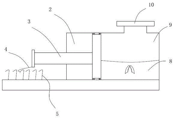 Lung tissue single-channel fixing instrument