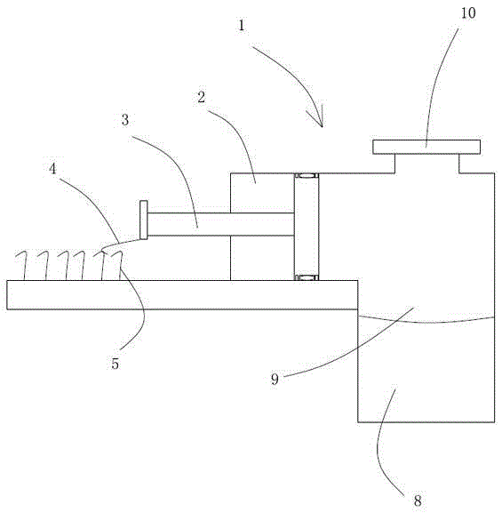 Lung tissue single-channel fixing instrument