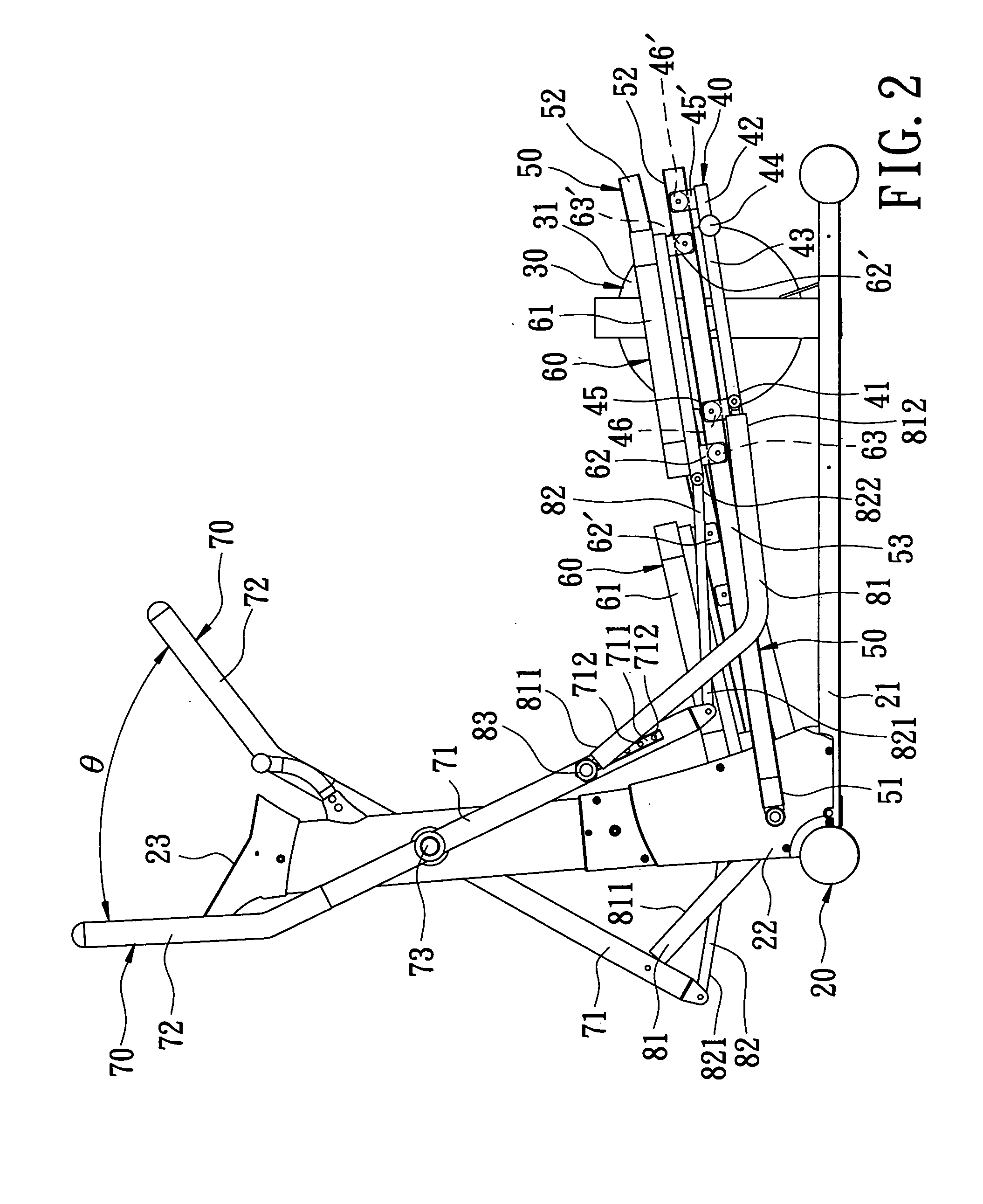 Elliptical exercising apparatus