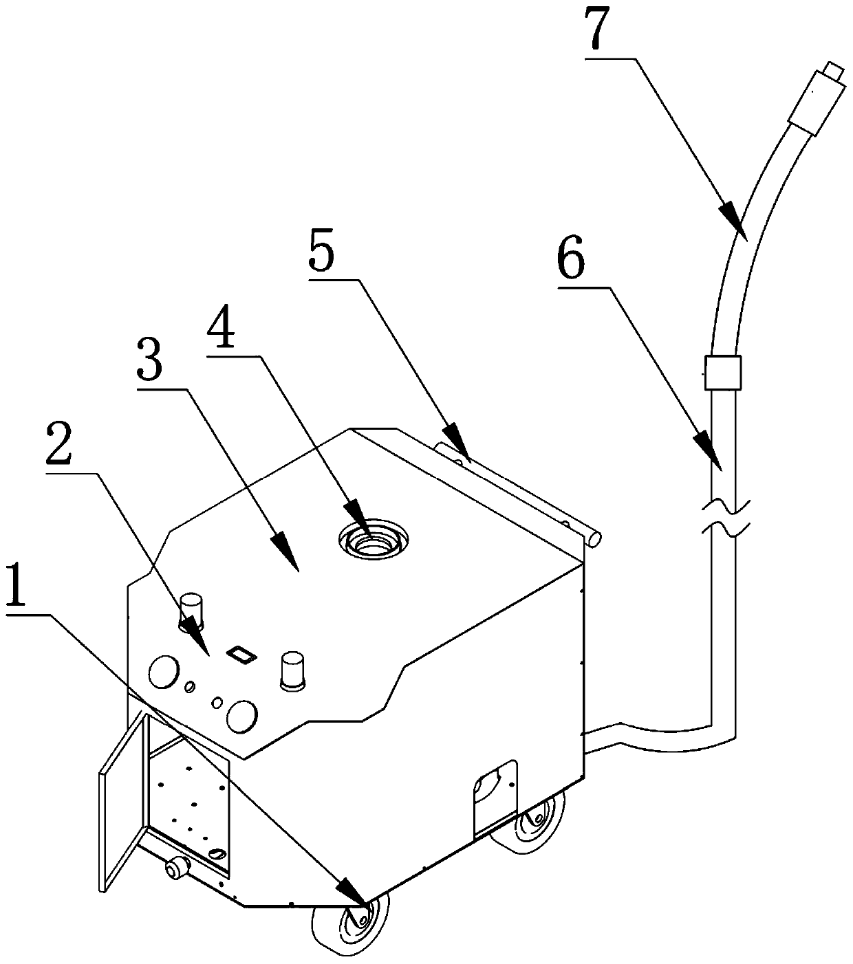 Gas and sand mixing high-voltage electrified cleaning system