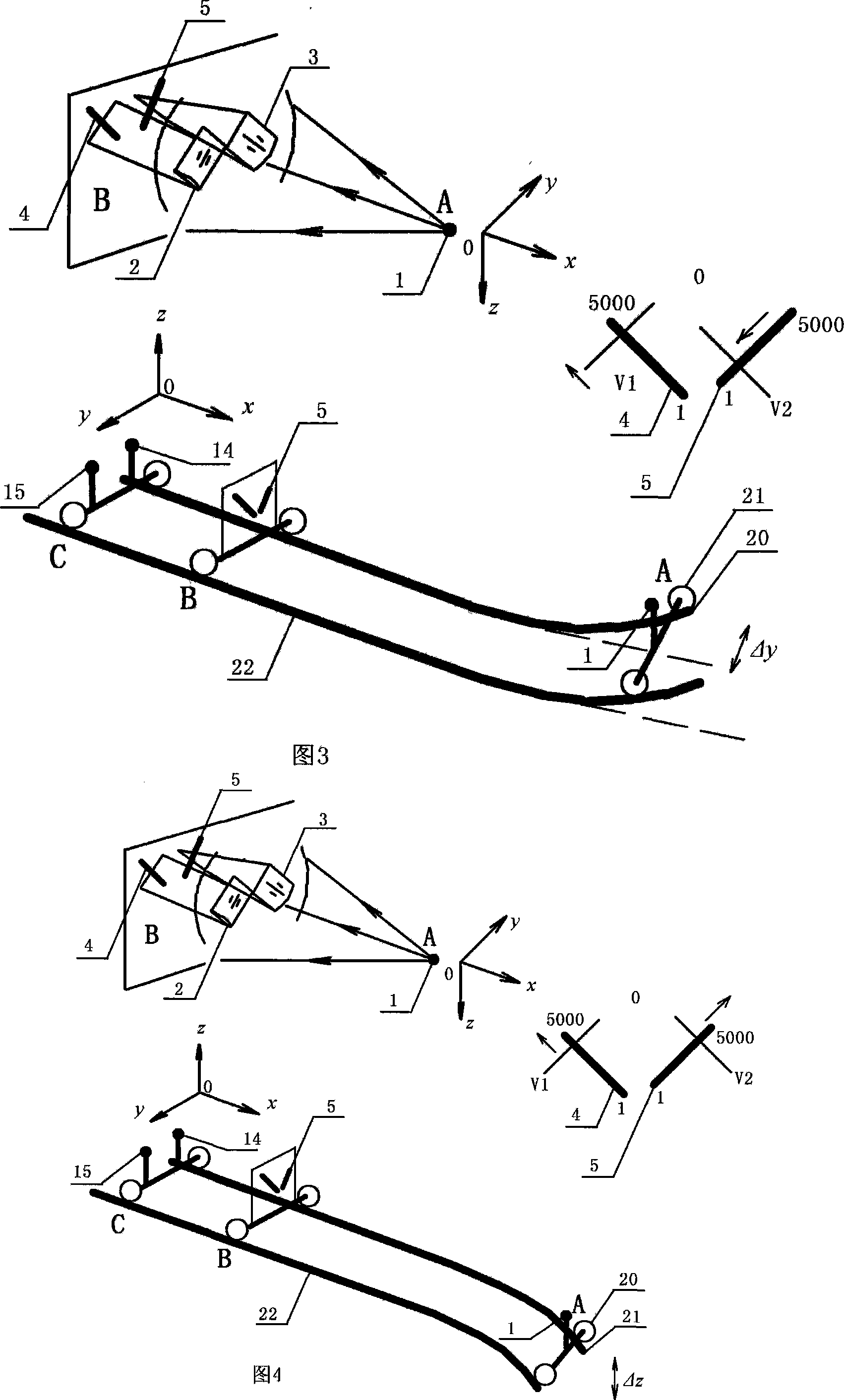 Railway line parameter photoelectric testing device used for tamping vehicle and detection method thereof