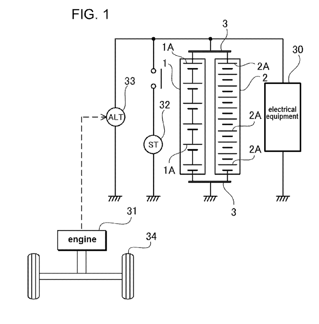 Power supply device for vehicle performing regenerative braking