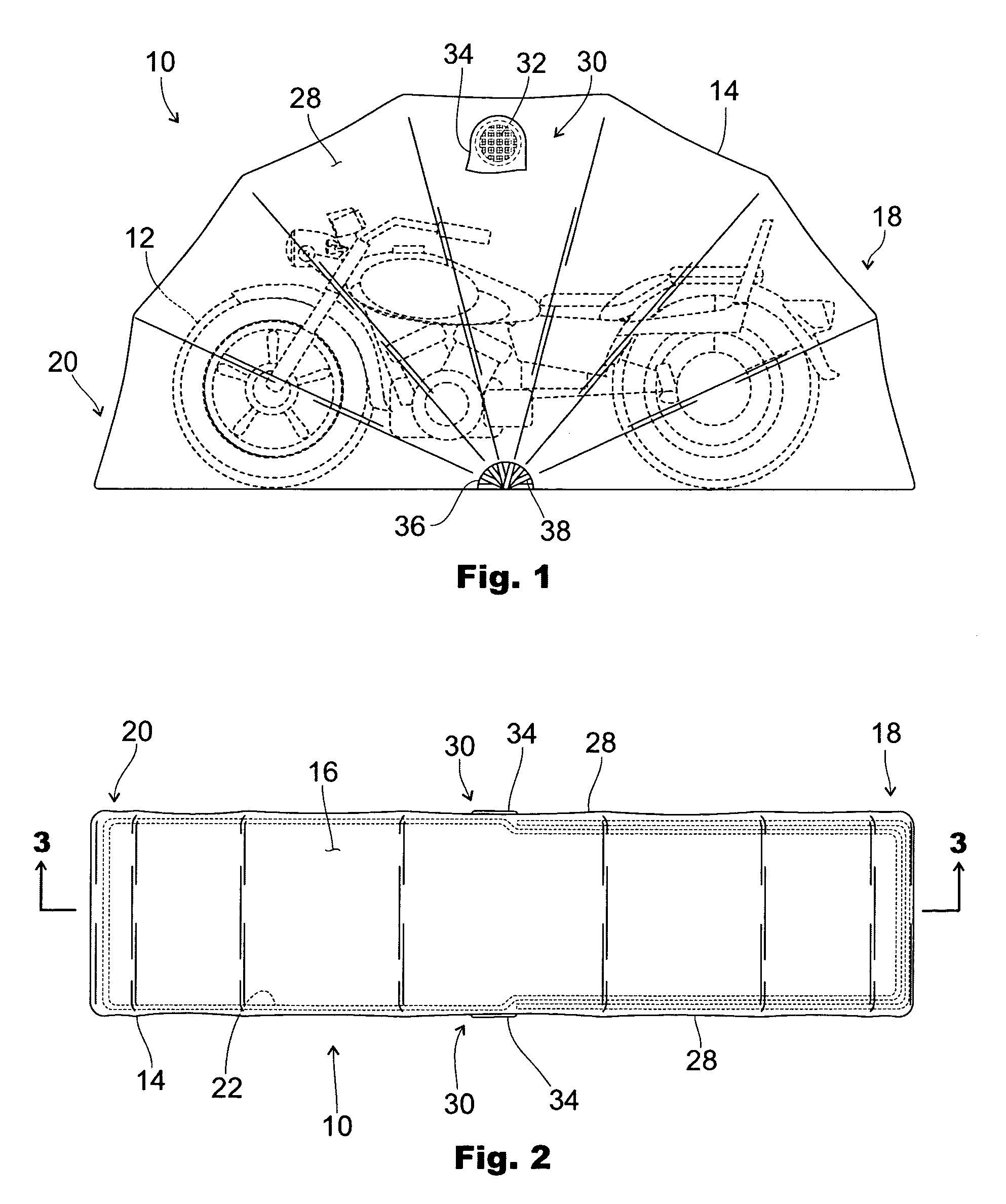 Portable motorcycle cover