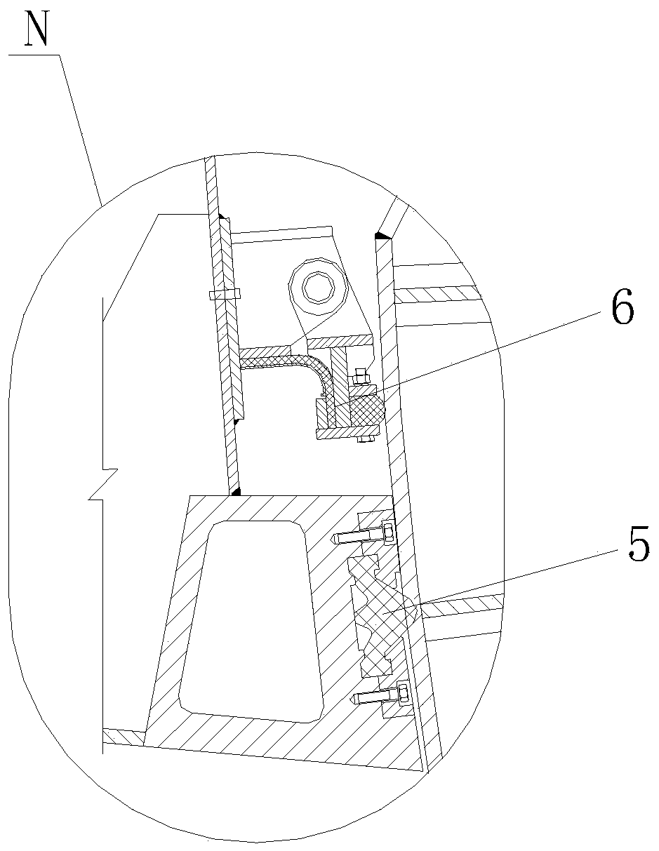 Gate seismic response analysis method considering gate water seal mechanical property effect