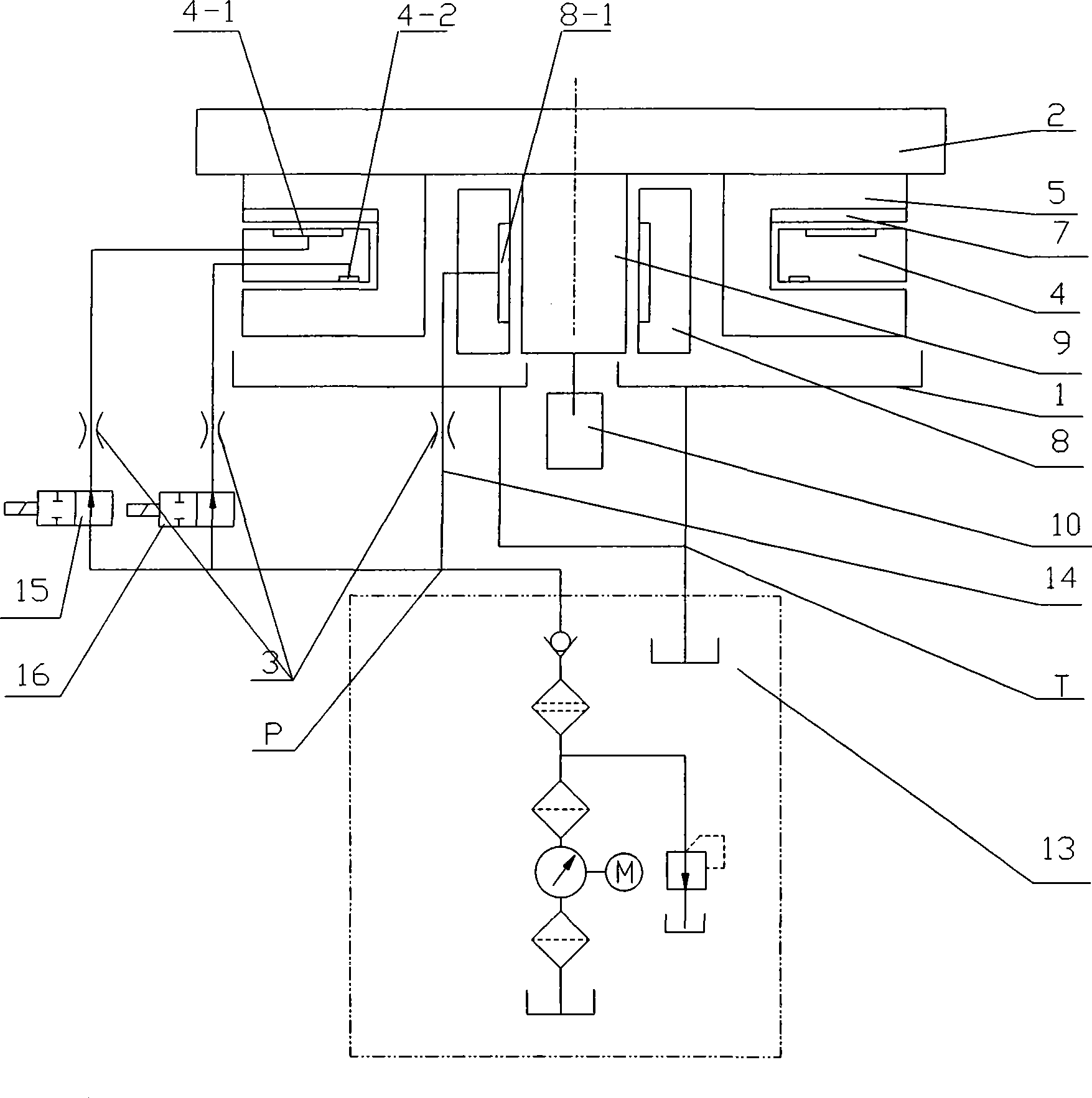 Composite closed type static pressure guiding rail workstation