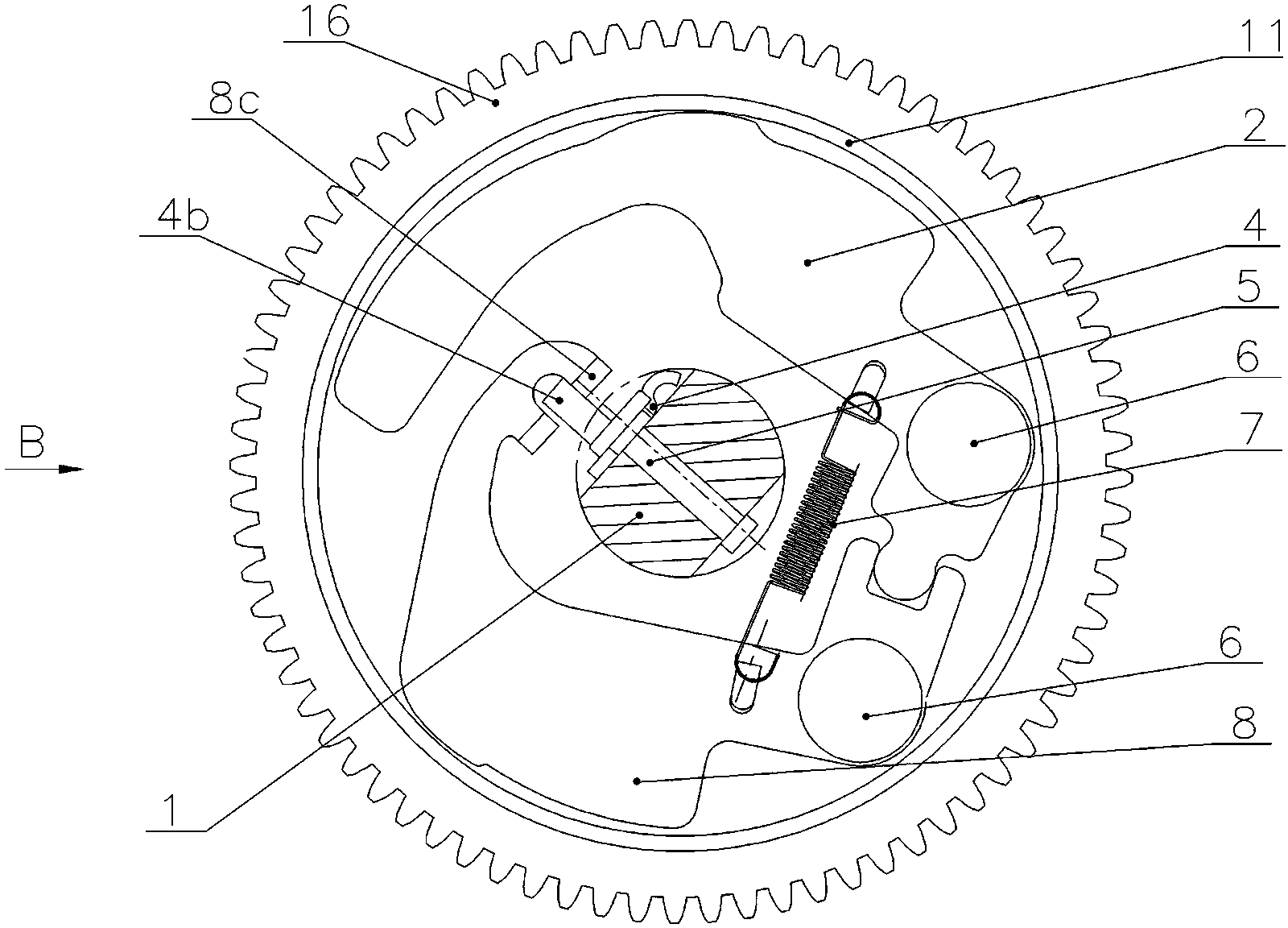 Pressure reduction mechanism for air distribution cam shaft of diesel engine