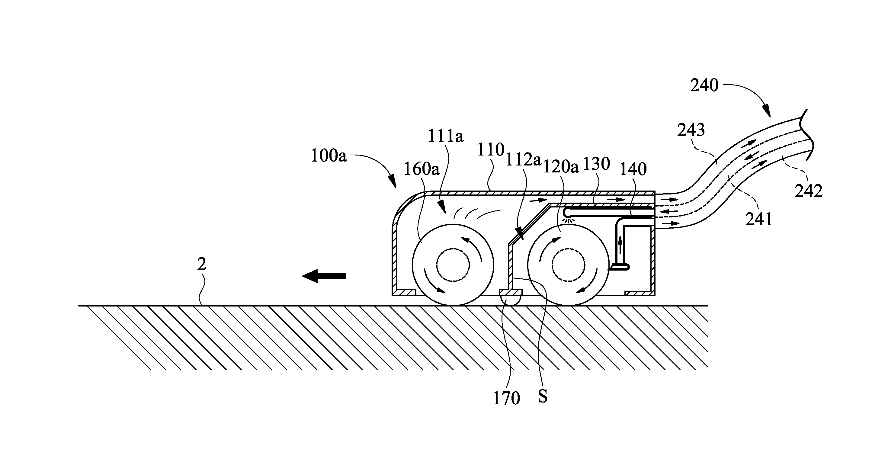 Electric sweeping washing device