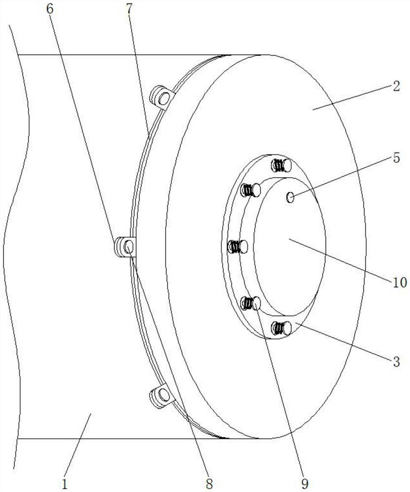 Permanent magnet synchronous motor end cover connecting device