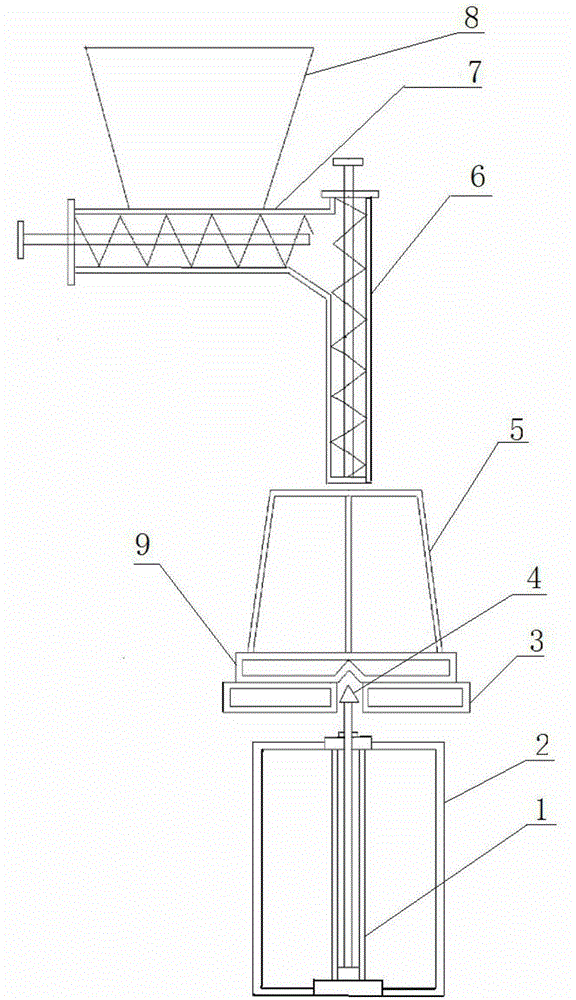 Powder material airless packaging device