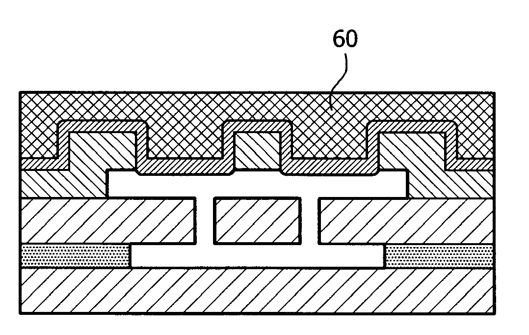 Method of manufacturing a device with a cavity