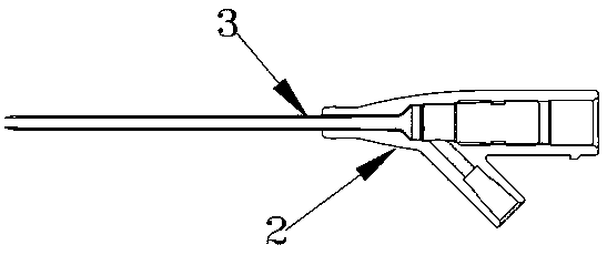 Disposable non-bent tube indwelling needle