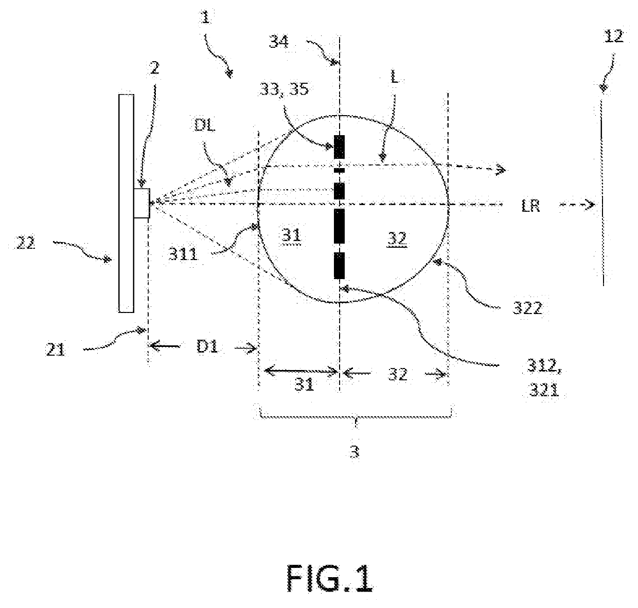 Light system with a single one-part lens