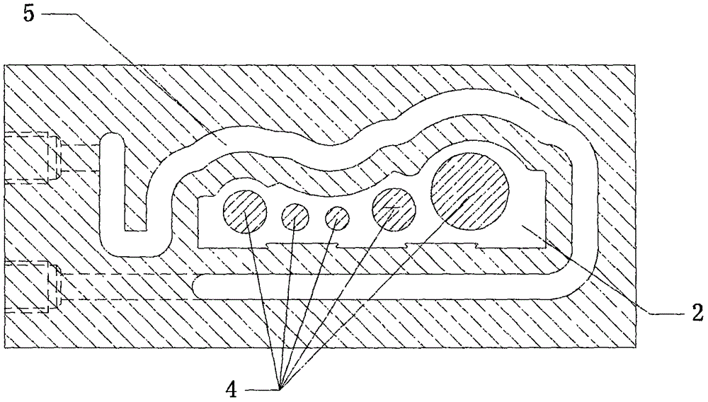 Production method and processing mold of PVC co-extrusion stone plastic profiled material