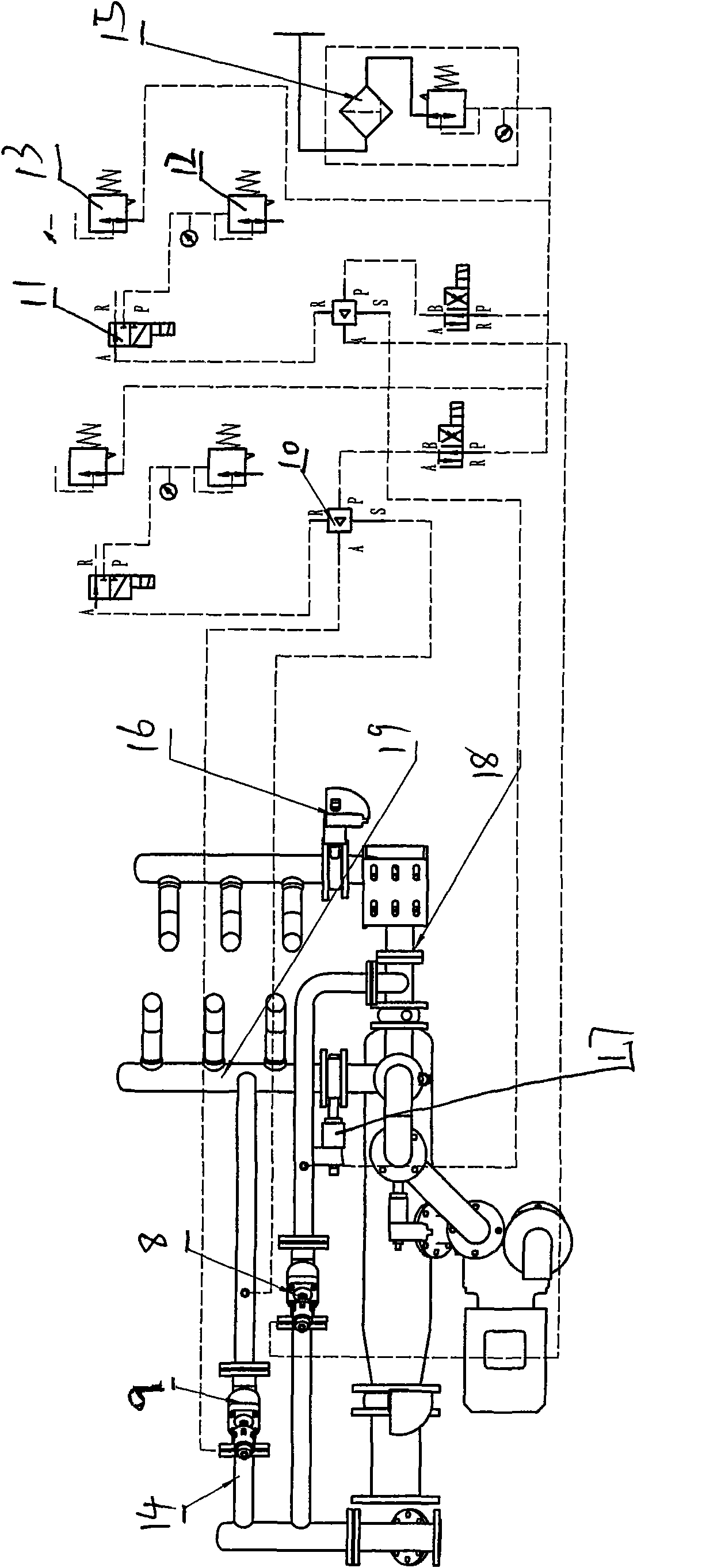 Heating decontamination system of full automatic foam plastic forming machine of two opposite-clamping type templates