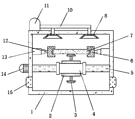 Scrap removal device for bamboo floor processing and good in dust removal effect