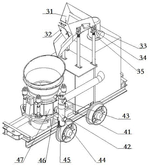 Dust removal type concrete spraying machine