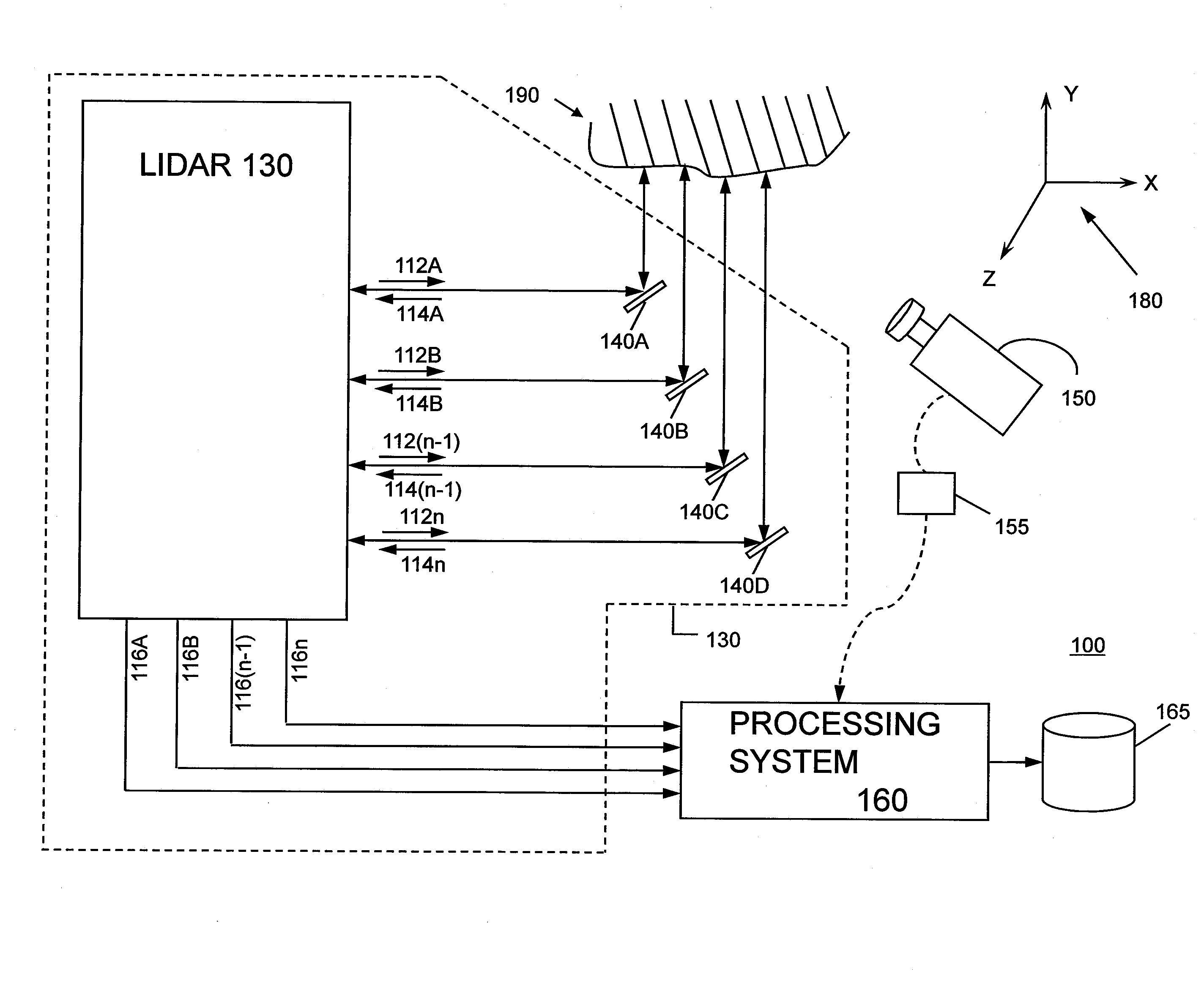 System and method for generating three dimensional images using lidar and video measurements