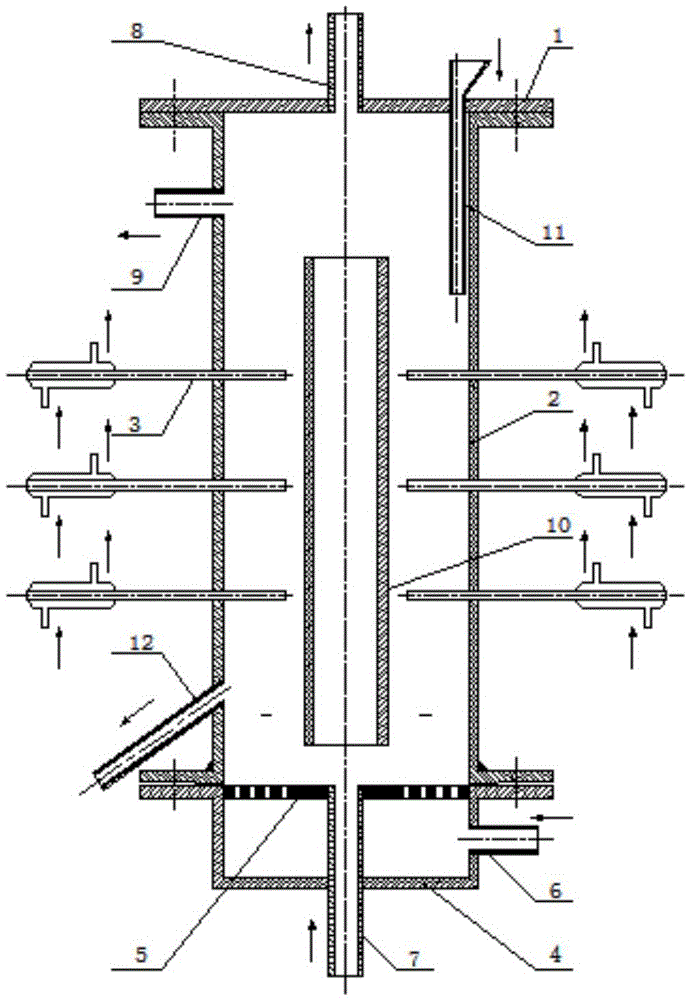 A heat pipe heat transfer type gas-liquid-solid three-phase loop reactor