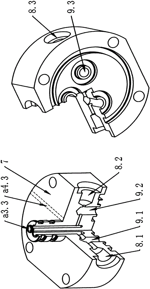 Gas drive combined valve suitable for middle-high pressure difference sealing detection