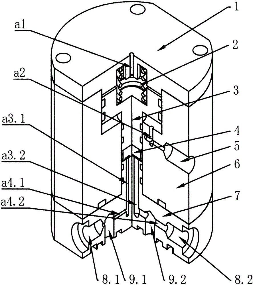 Gas drive combined valve suitable for middle-high pressure difference sealing detection