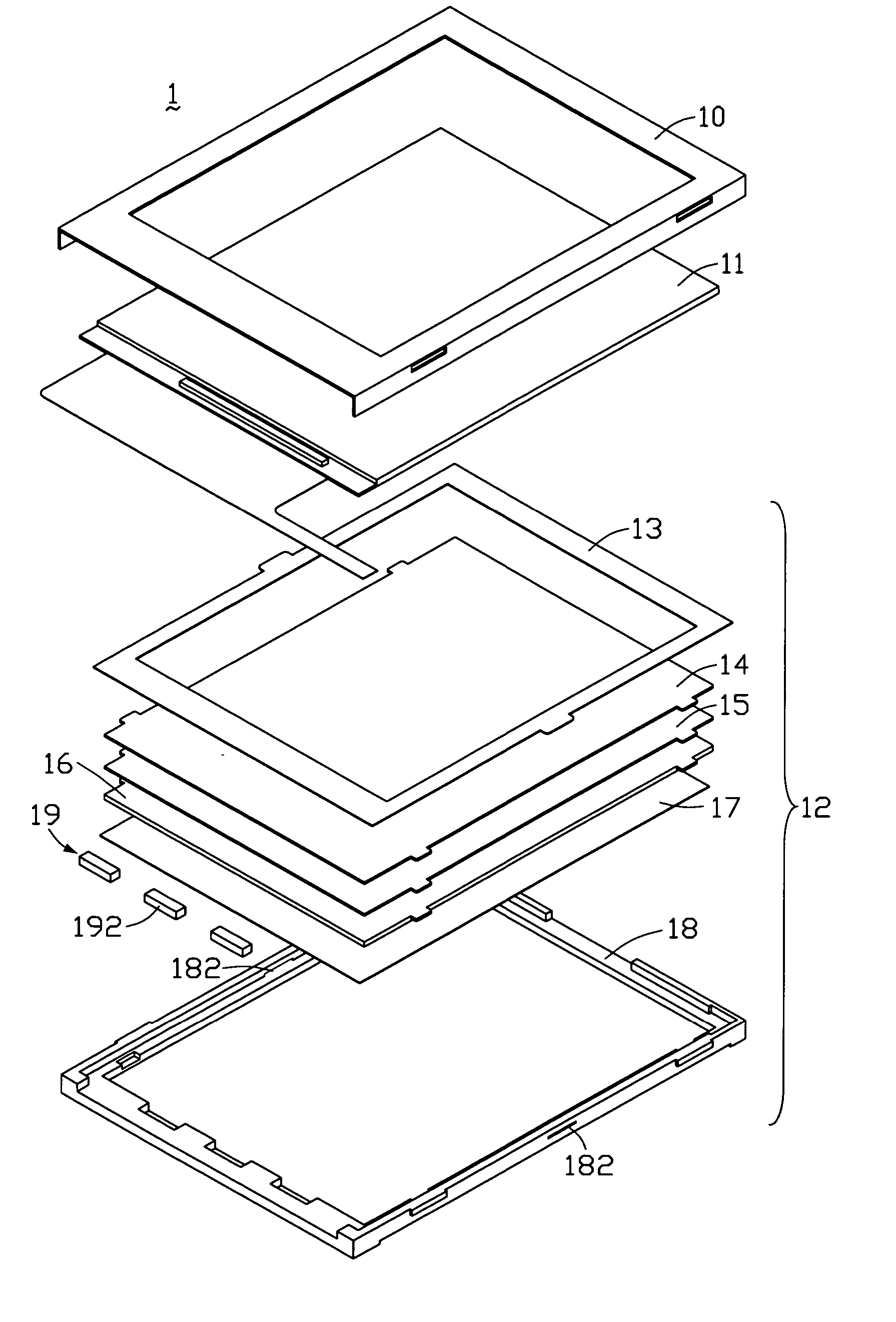 Liquid crystal display device having light shielding sheet