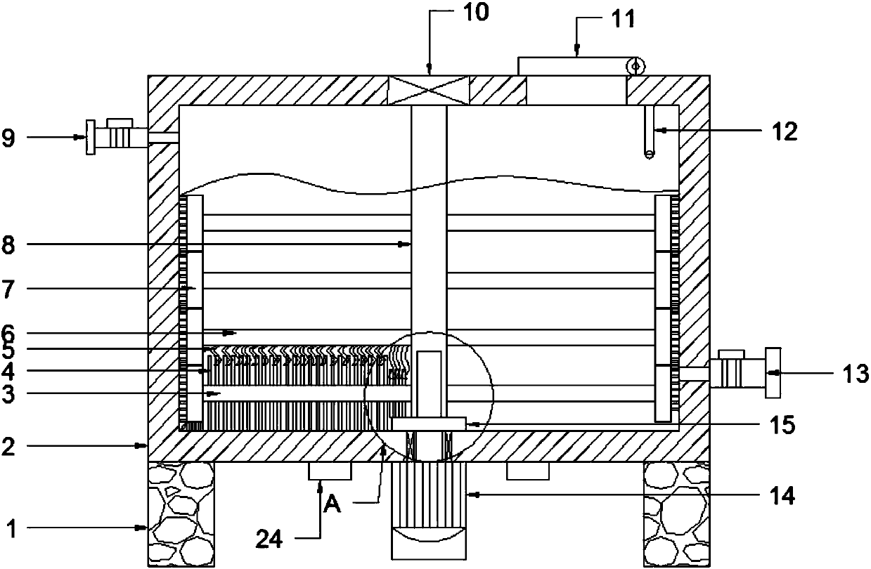 Environment-friendly self-purification secondary water supply tank