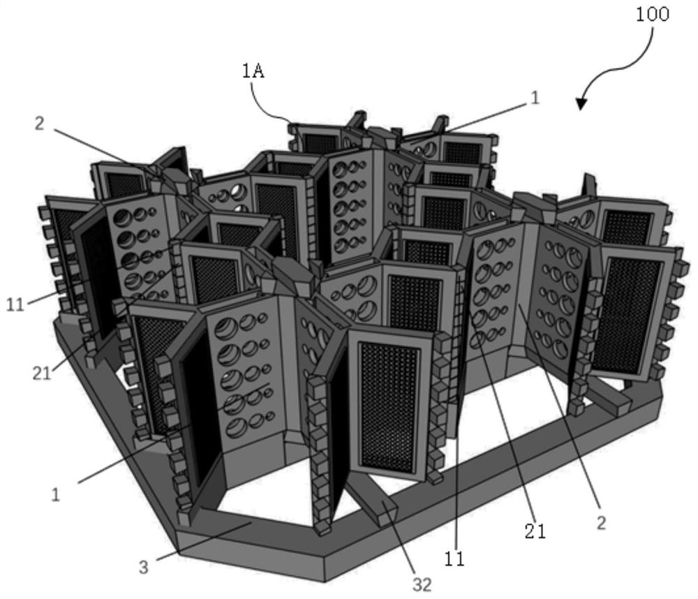 Free-combined-type artificial fish reef