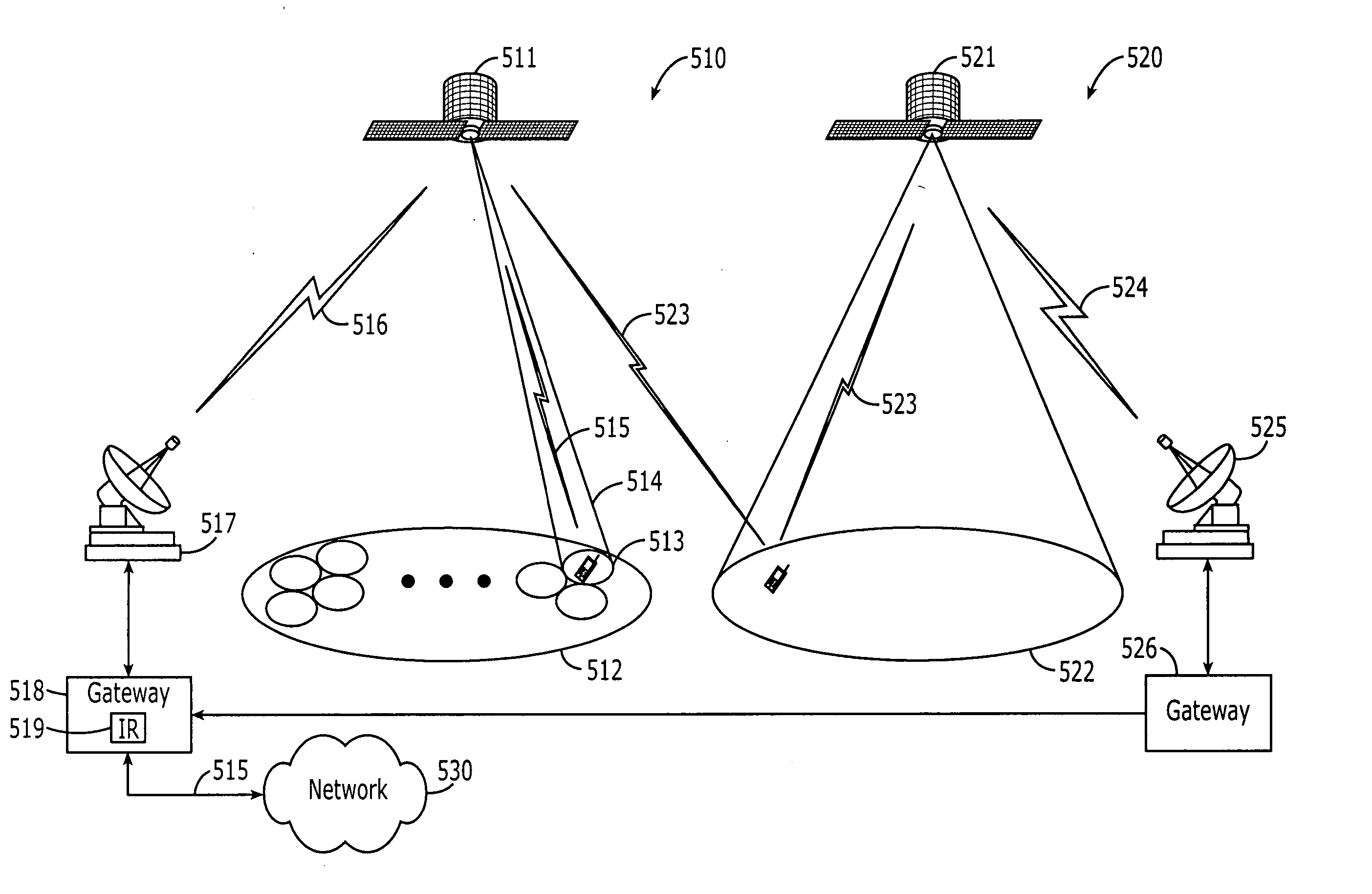 Intra-and/or inter-system interference reducing systems and methods for satellite communications systems