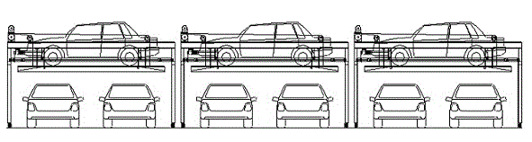 Shift-out lifting parking device