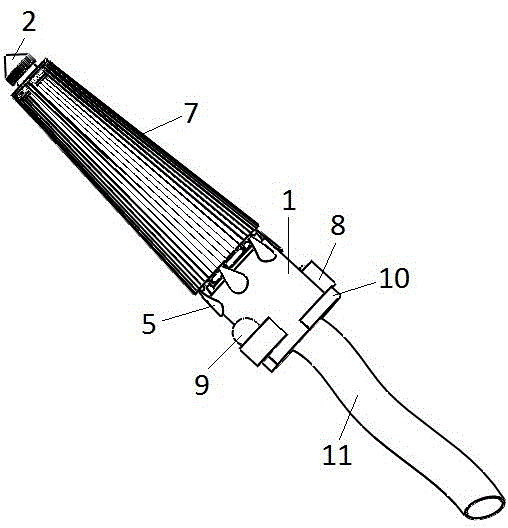 Cleaning device for adhesions on inner wall of pipeline