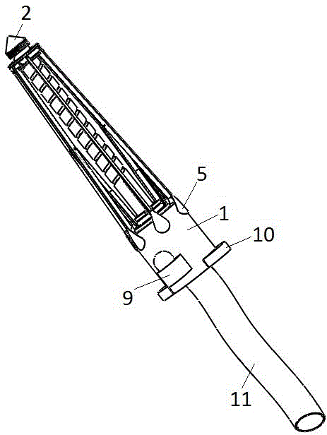 Cleaning device for adhesions on inner wall of pipeline