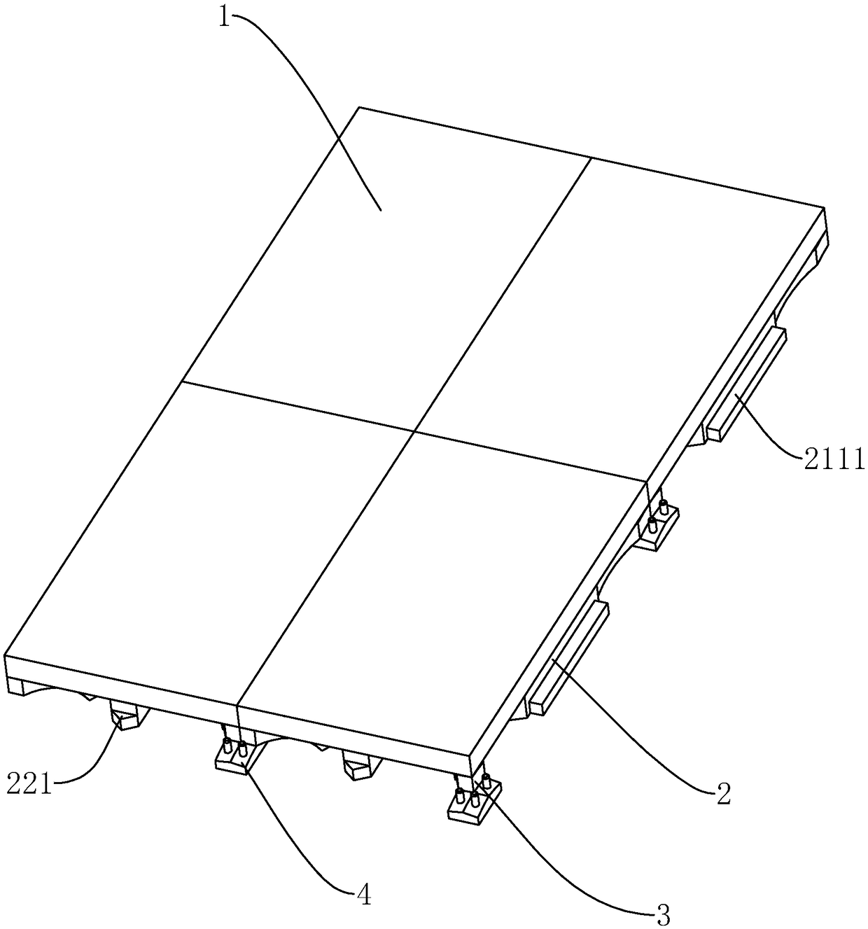 Mounting structure of ground decorative plates