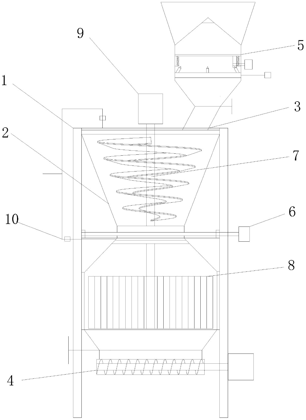 Grinding device for chaff fuel