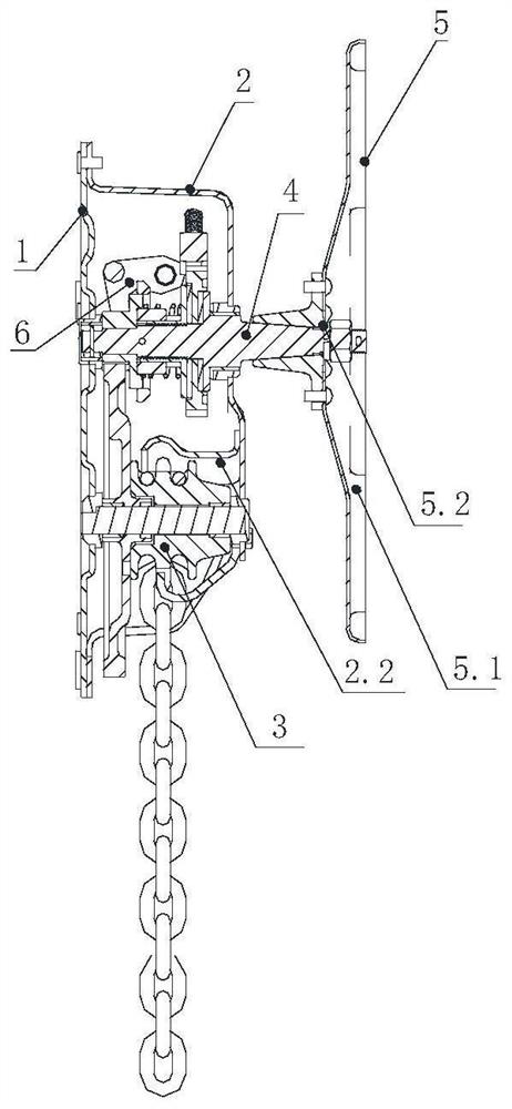 Hand brake for railway wagon