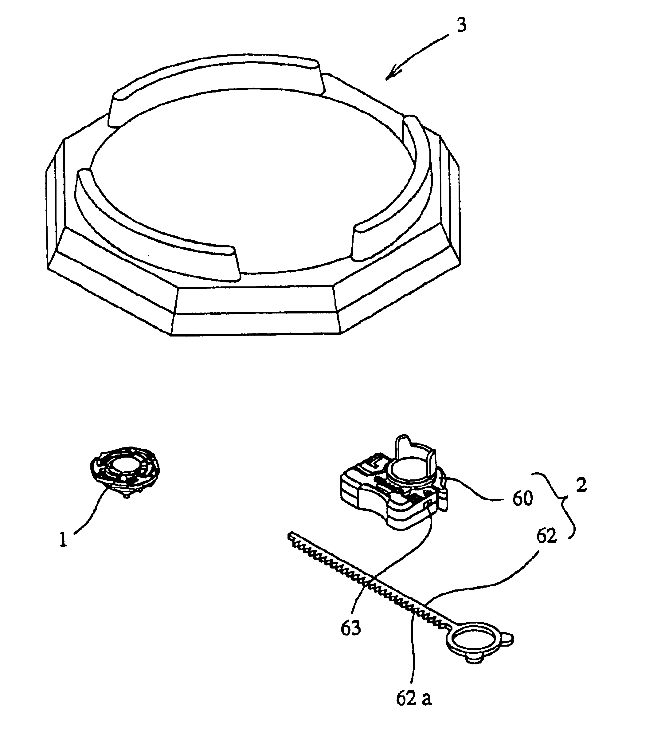 Toy top game unit