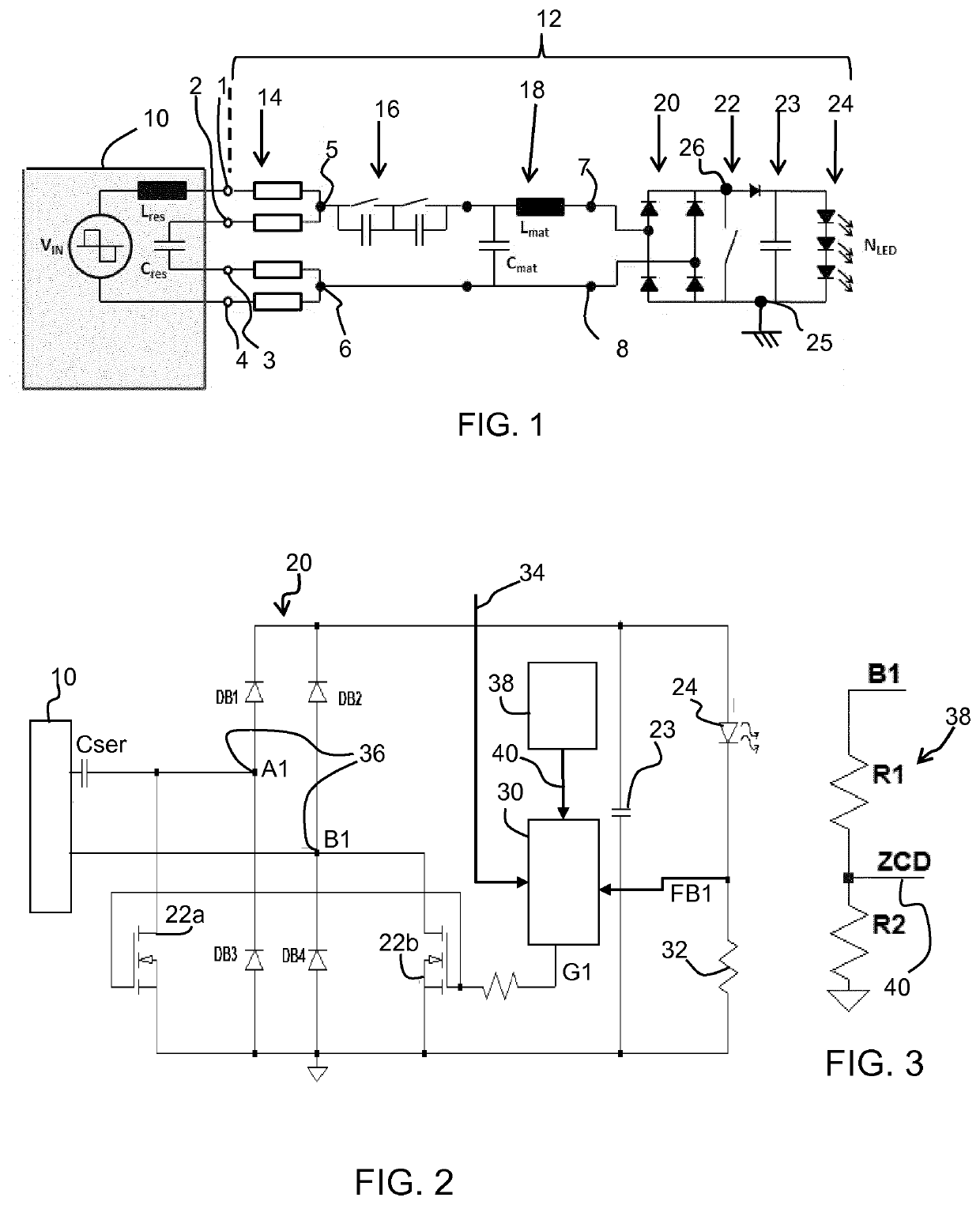 LED driver and LED lighting system for use with a high frequency electronic ballast