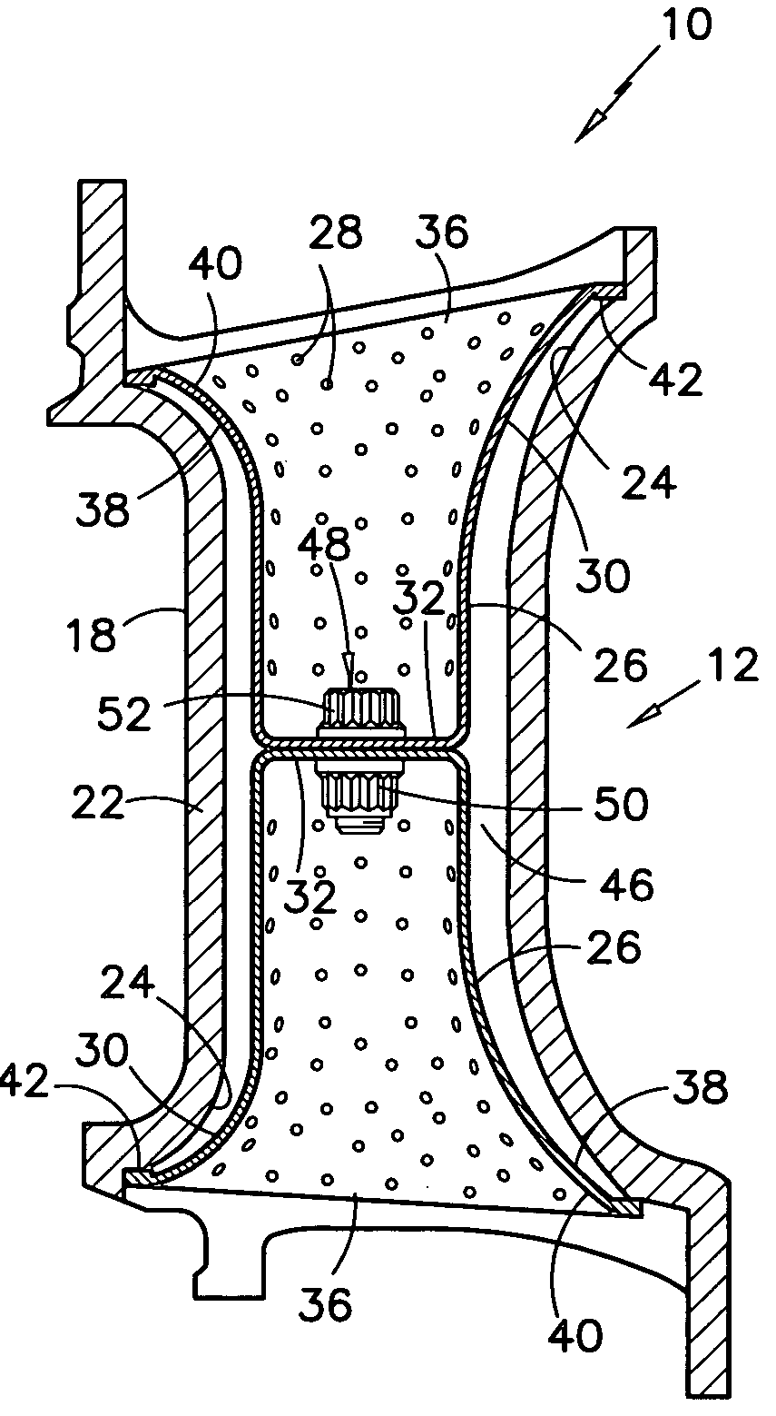 Temperature tolerant vane assembly