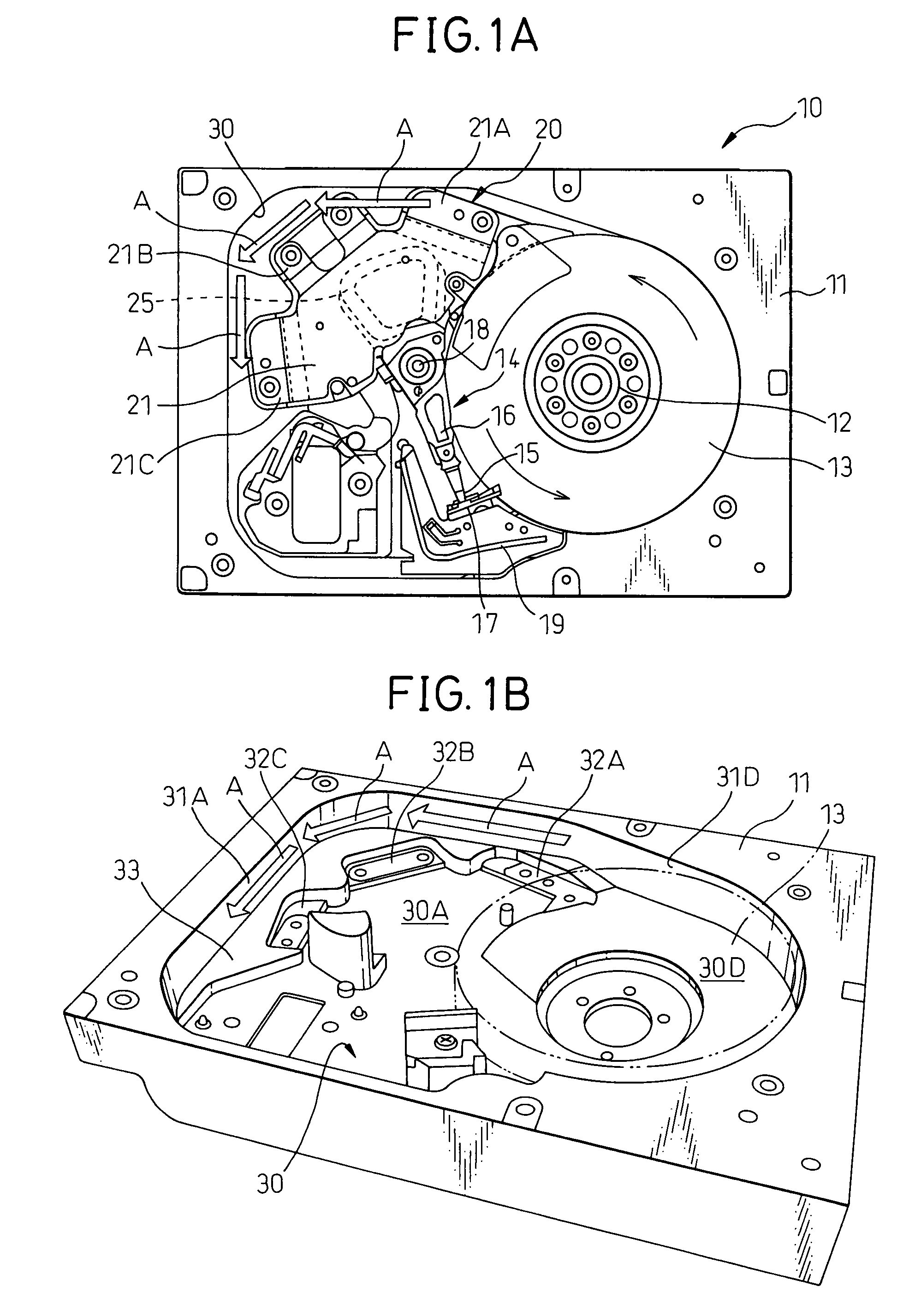 Cooling of head actuator of disk device