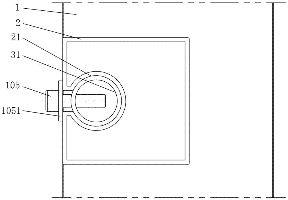 An internal connection triple connection structure of curtain wall keel