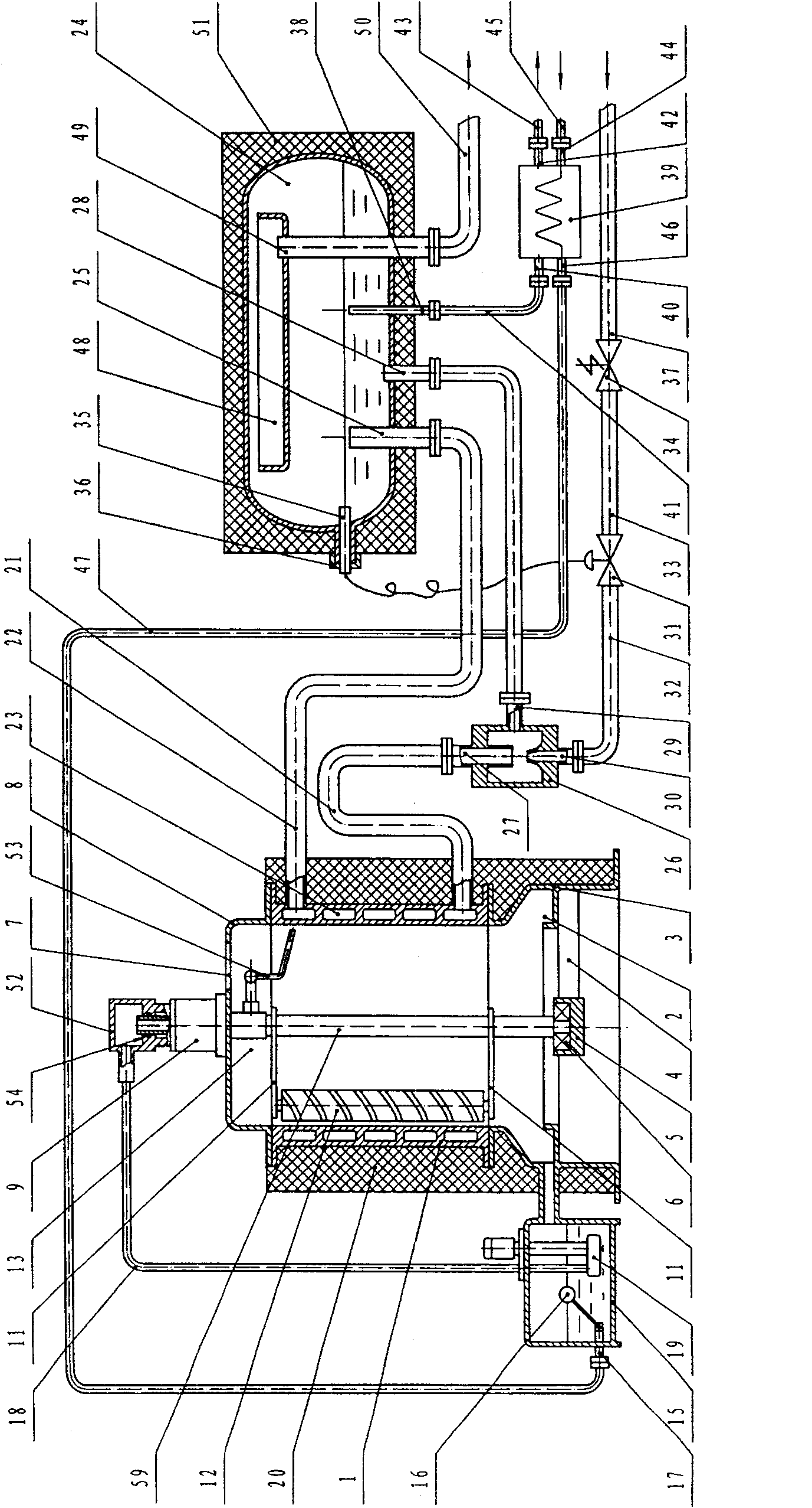 Ejector pump liquid feeding vertical cylinder type ice-making machine