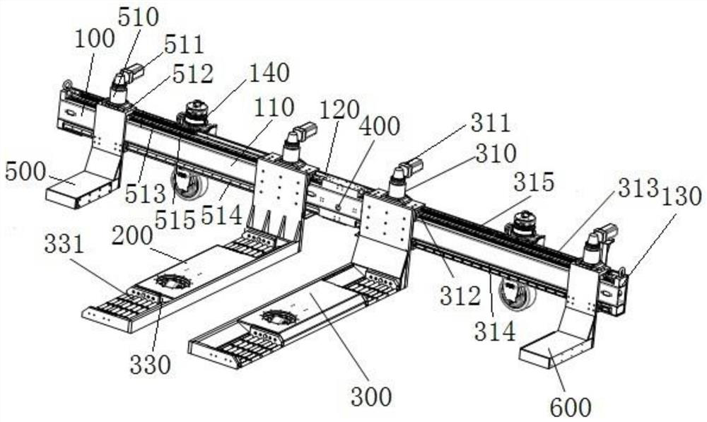 Control system and method for lateral clamping parking robot with blocking arm