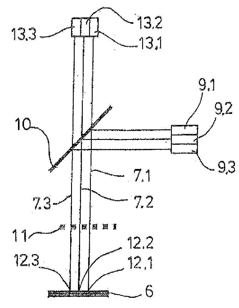 Optical sensor system on an apparatus for treating liquids.